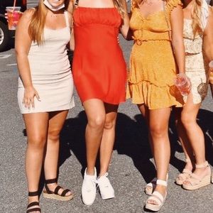 Red mini dress cotton candy LA